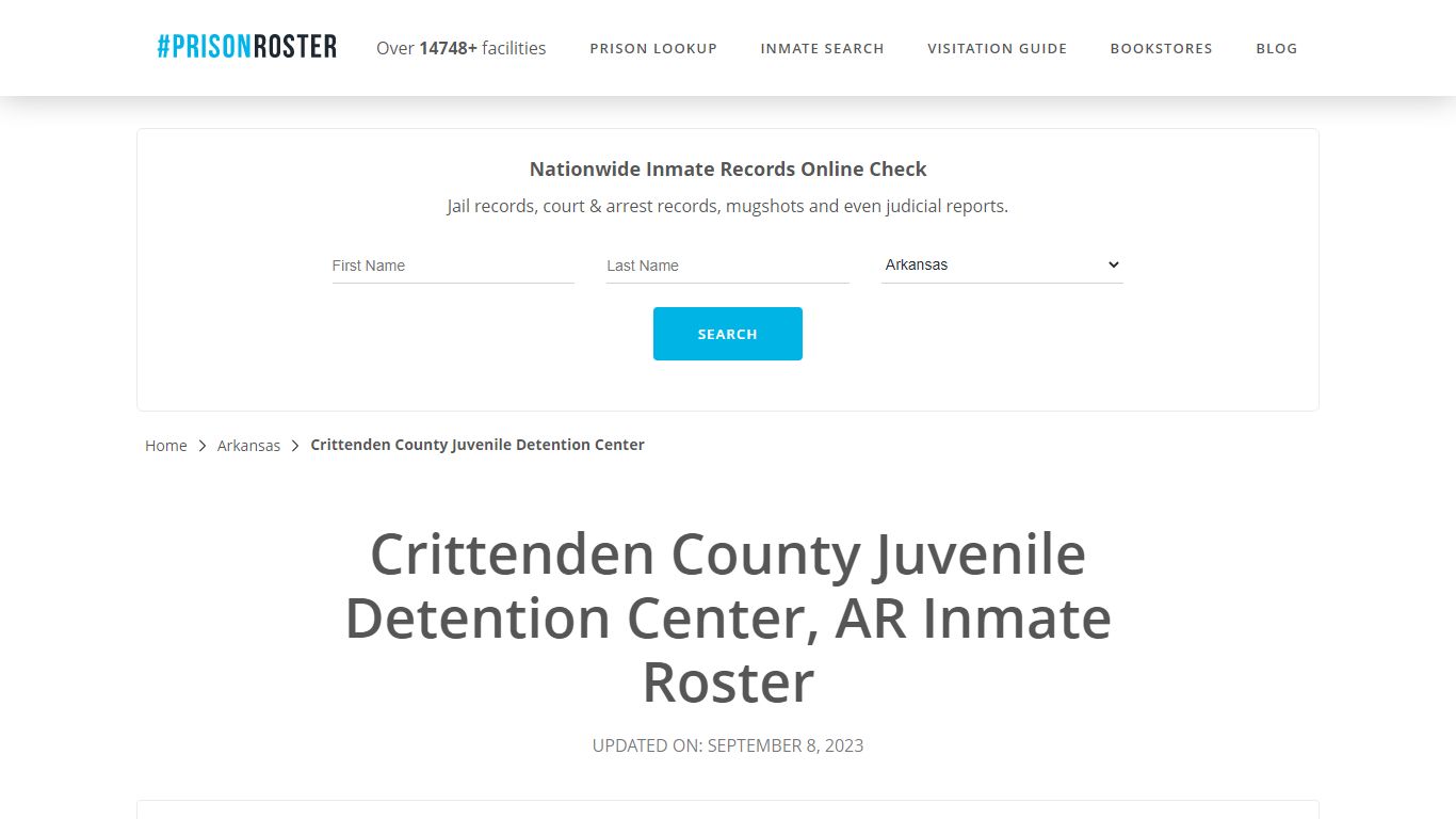 Crittenden County Juvenile Detention Center, AR Inmate Roster