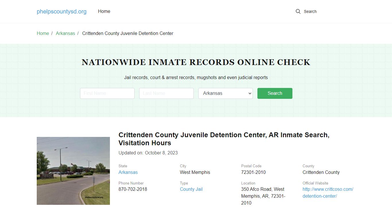 Crittenden County Juvenile Detention Center, AR Inmate Search ...